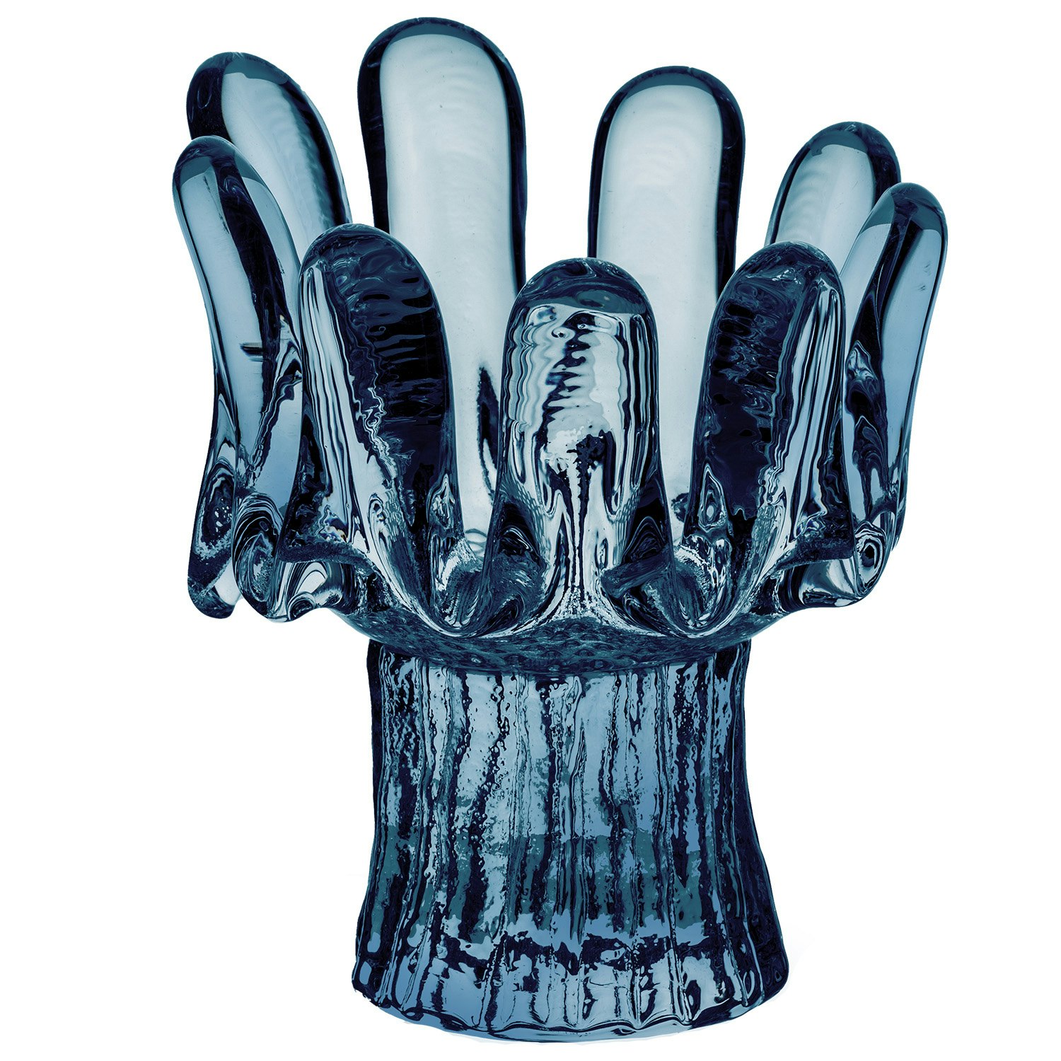 Kosta Boda Sunflower Ljuslykta 11,5 Cm Bl&aring; - Ljusstakar &Aring;tervunnet Glas Bl&aring; - 7062510