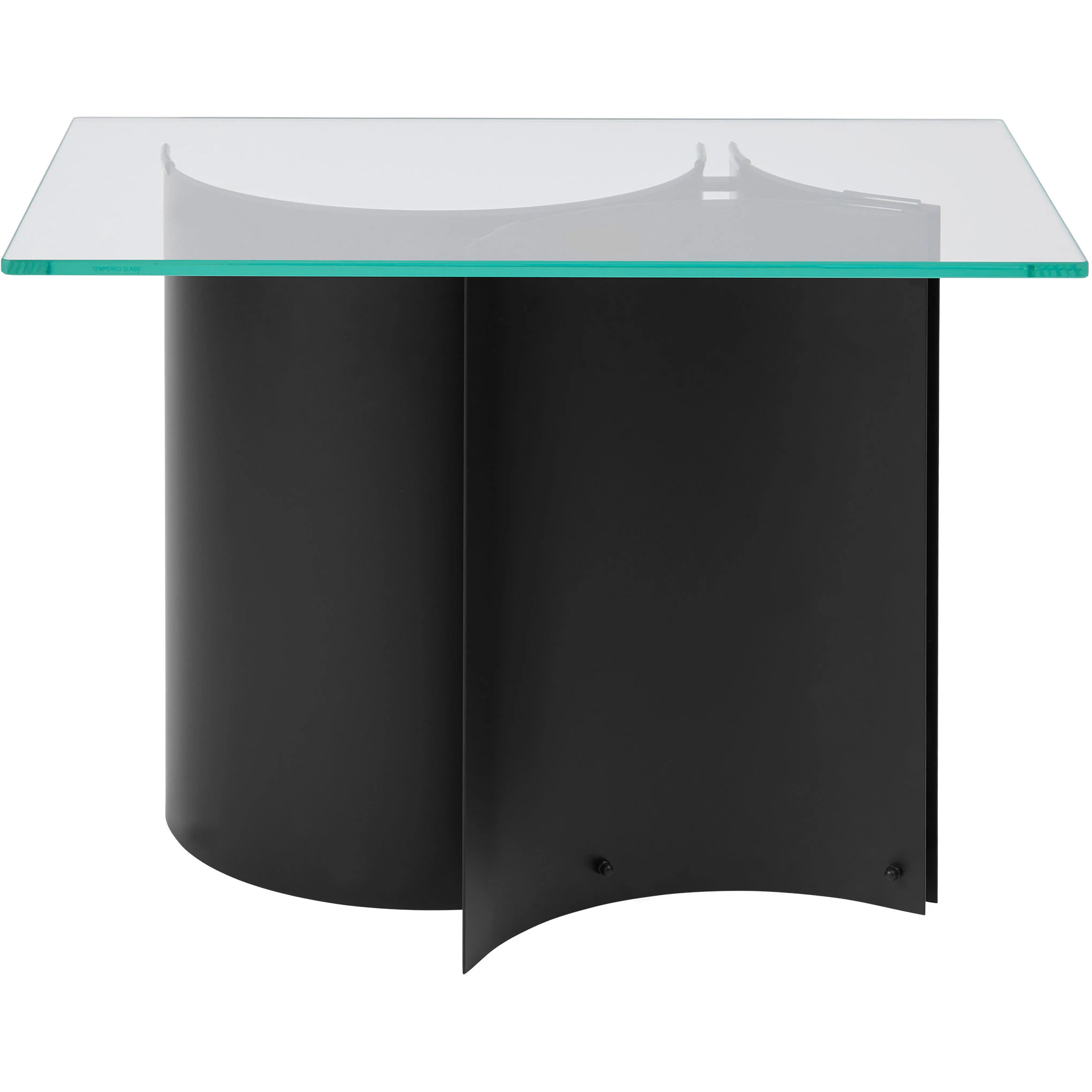 Kristina Dam Studio Curated Sidobord Svart - Sidobord & Avlastningsbord H&auml;rdat Glas Svart - 400400573