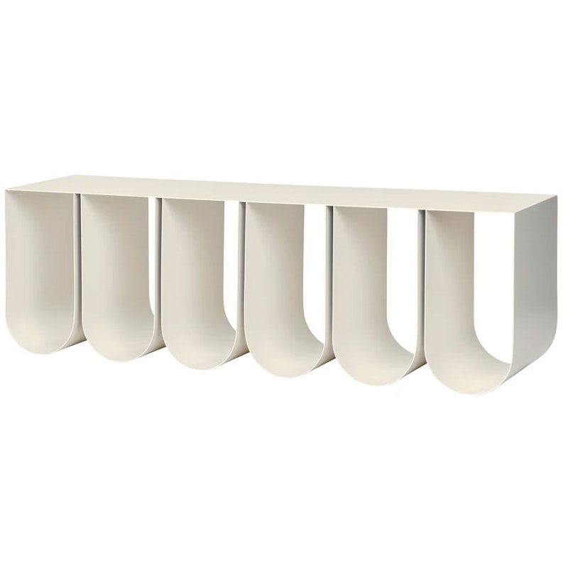 Curved Vägghylla, Beige