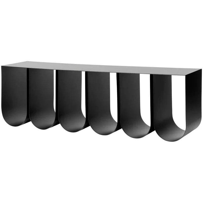 Kristina Dam Studio Curved V&auml;gghylla Svart - V&auml;gghyllor St&aring;l Svart - 130200103