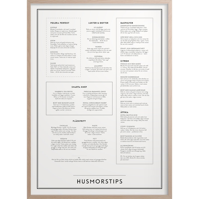 Husmorstips Poster, 50x70 cm