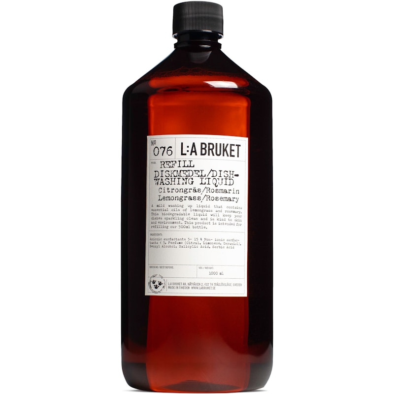 076 Refill Diskmedel 1000 ml, Citrongräs/Rosmarin