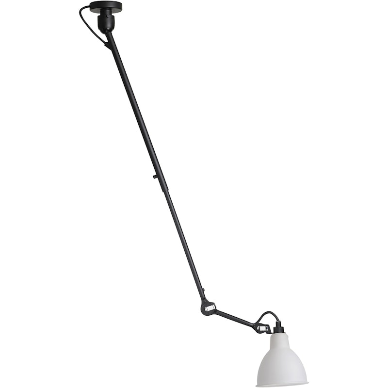 Lampe Gras N°302 Taklampa, Svart / Frostat Glas