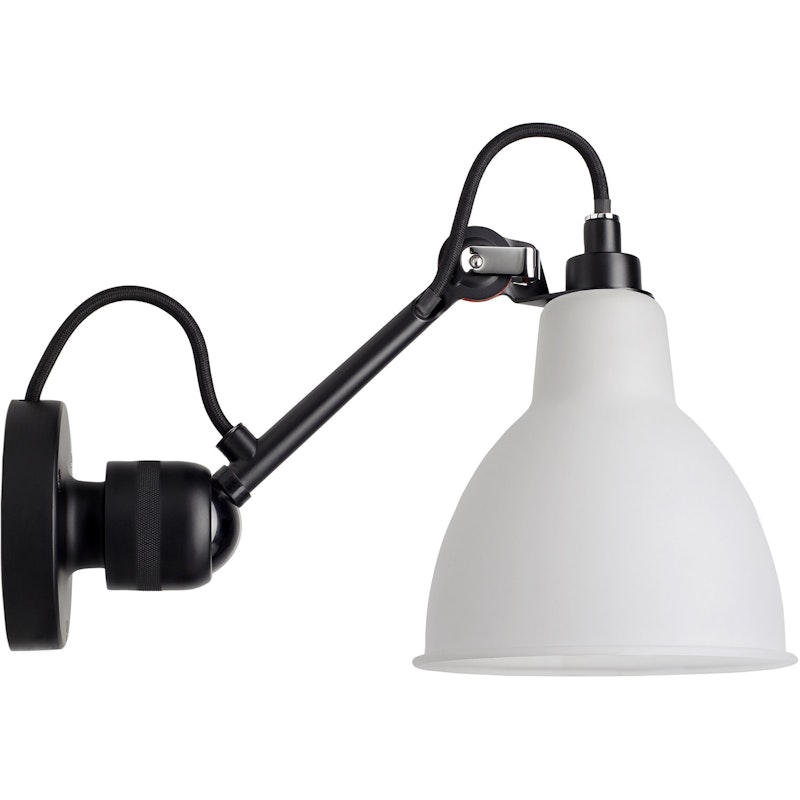 La Lampe Gras N°304 Vägglampa Med Strömbrytare, Svart / Frostat Glas