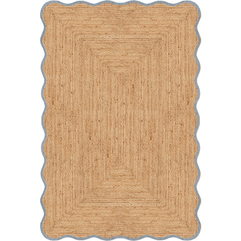 Scallop Jutematta 200x300 cm, Misty Blue