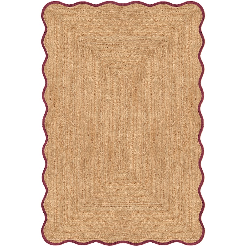 Scallop Jutematta 180x270 cm, Vinröd