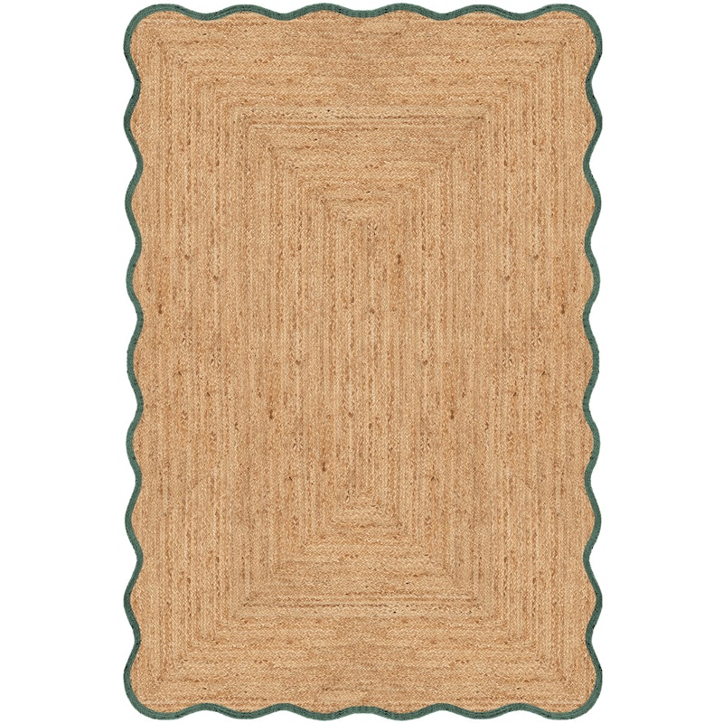 Scallop Jutematta 140x200 cm, Mörkgrön