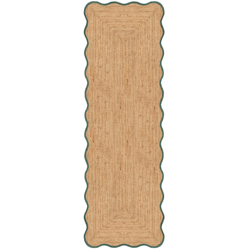 Scallop Jutematta 75x200 cm, Mörkgrön