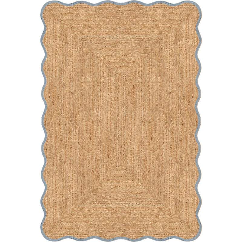 Scallop Jutematta 180x270 cm, Misty Blue