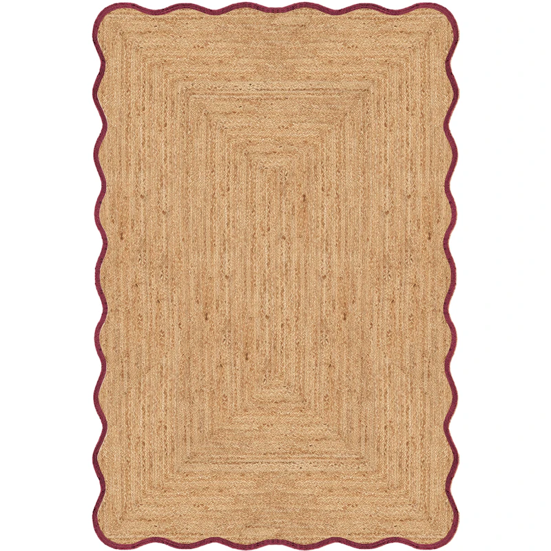 Scallop Jutematta 180x270 cm, Vinröd