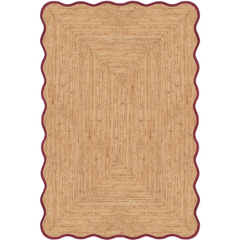 Scallop Jutematta 250x350 cm, Vinröd