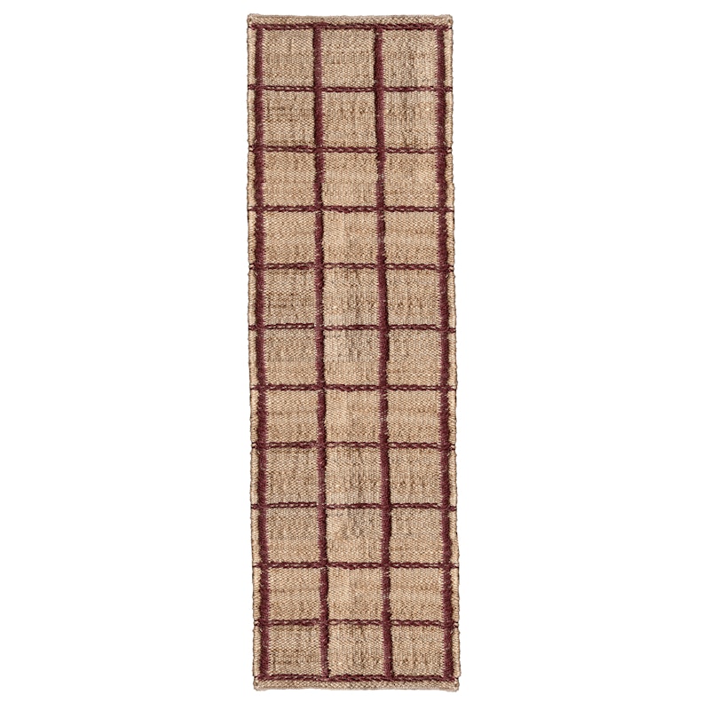 Strata Jutematta 75x240 cm, Vinröd