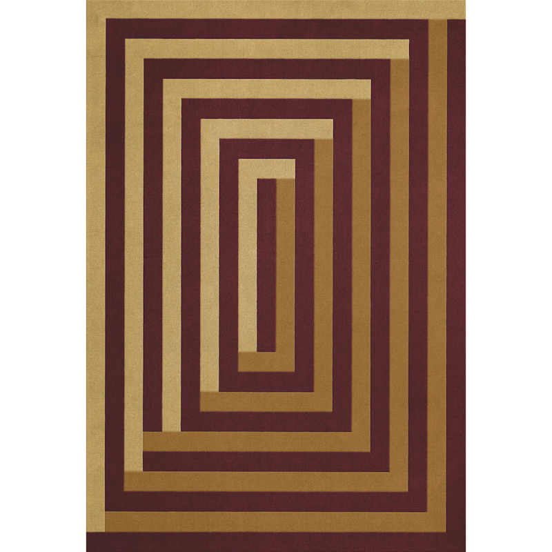 Teklan Labyrinth Ullmatta 250x350 cm, Sand / Mulberry