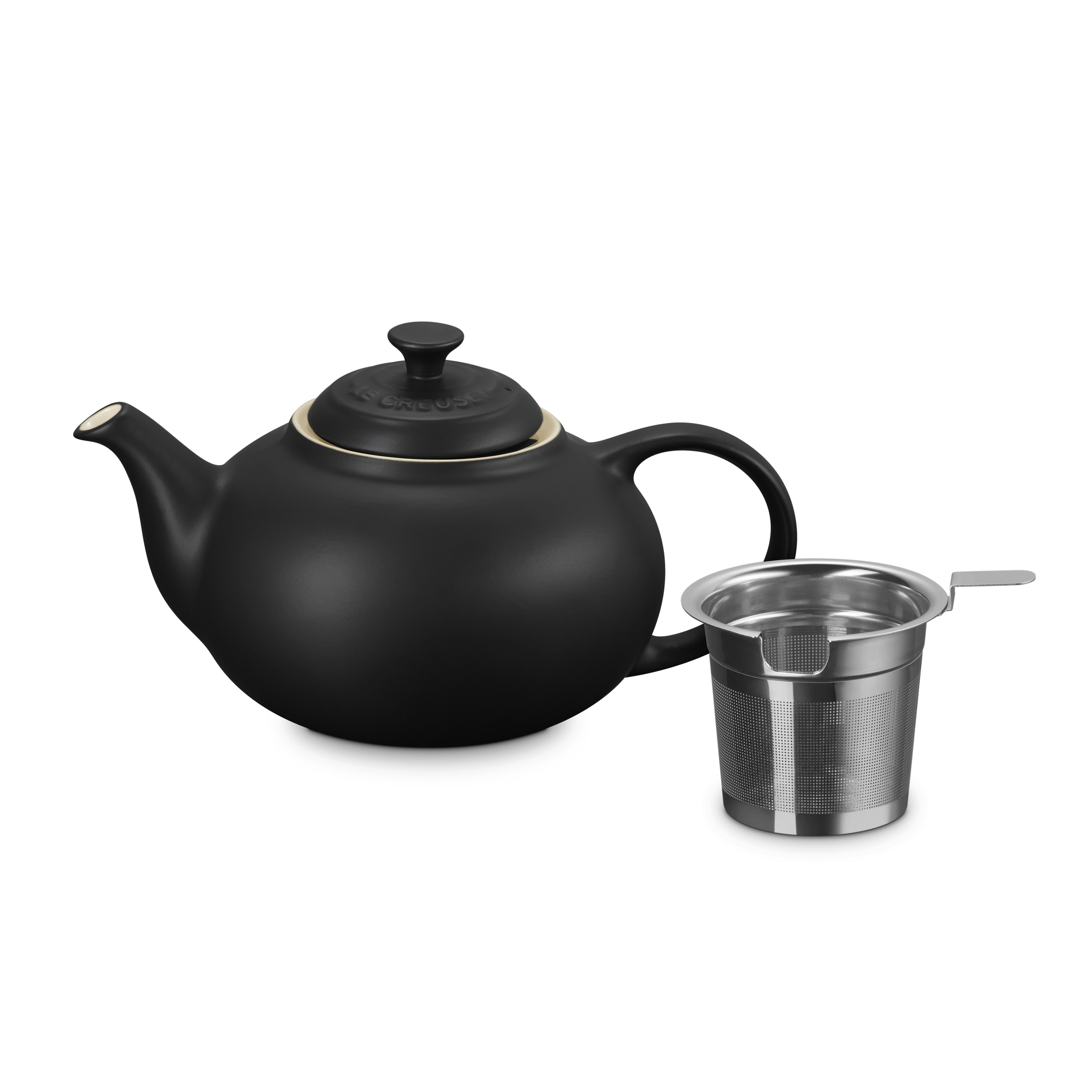 Le Creuset Signature Tekanna Med Filter 1,3l Matte Black - Tebryggare & Tekannor Stengods Mattsvart - 70704000000009