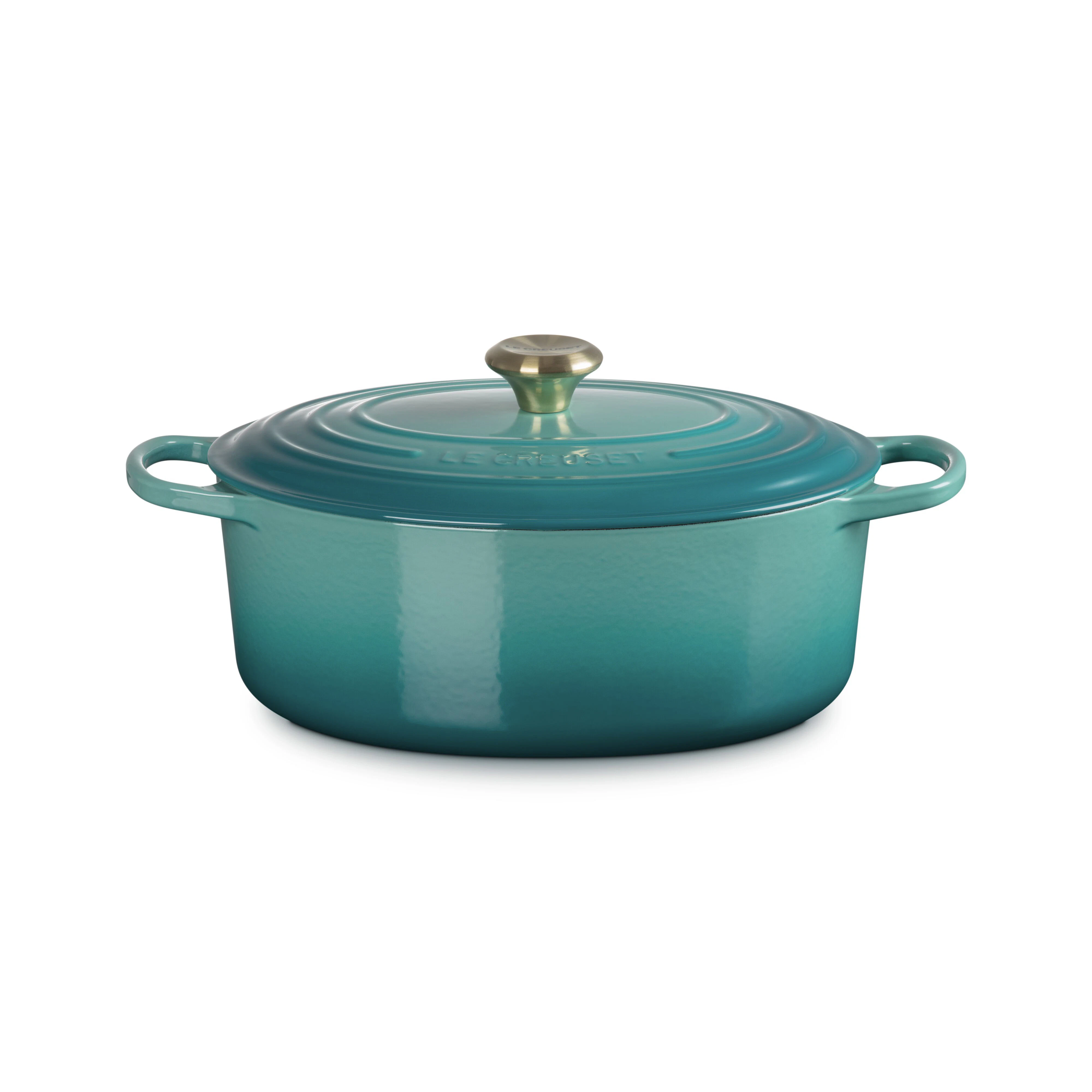 Le Creuset Signature Gryta Oval 31 Cm Bleu Riviera - Grytor Emaljerat Gjutj&auml;rn Bleu Riviera - 21178310994450
