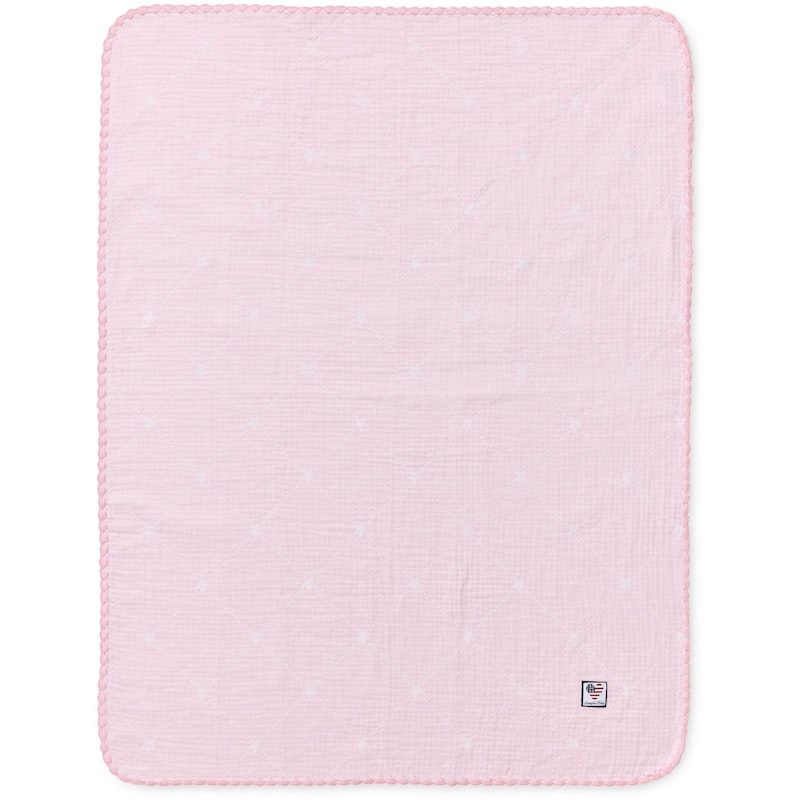 Baby Signature Star Pläd 70x75 cm, Vit / Rosa