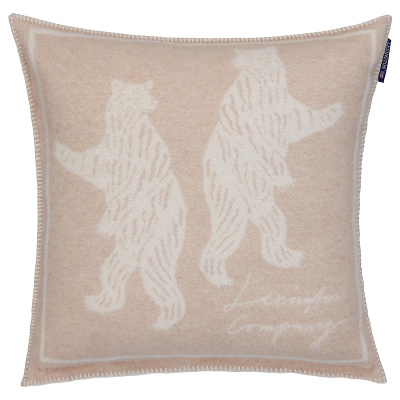 Bears Jacquard Kuddfodral 50x50 cm, Beige