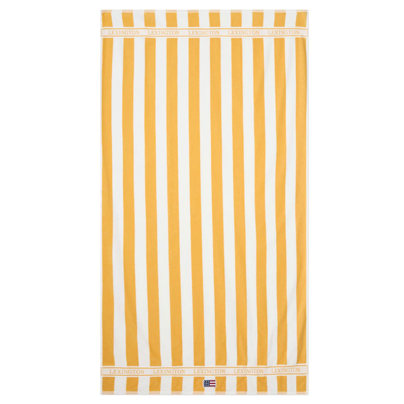 Strandhandduk Randig, Gul