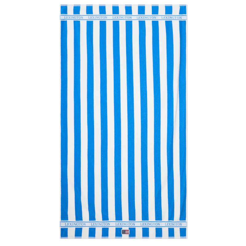 Strandhandduk Randig, Blå