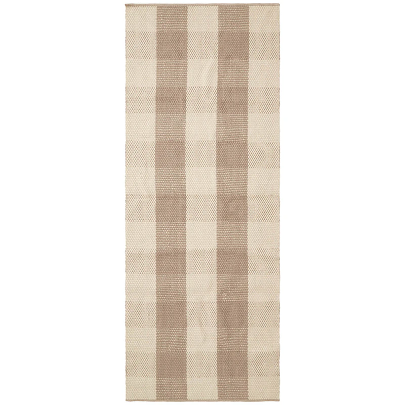 Checked Jute Matta 80x220 cm, Beige/Natur