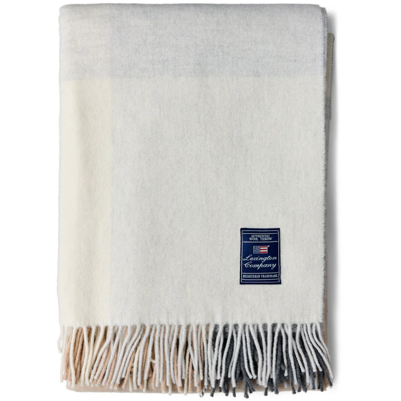 Checked Recycled Wool Pläd 130x170 cm