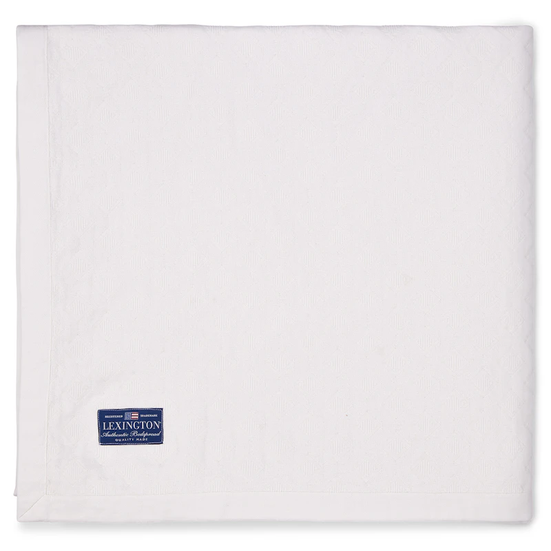 Diamond Jacquard Överkast 160x240 cm, Vit