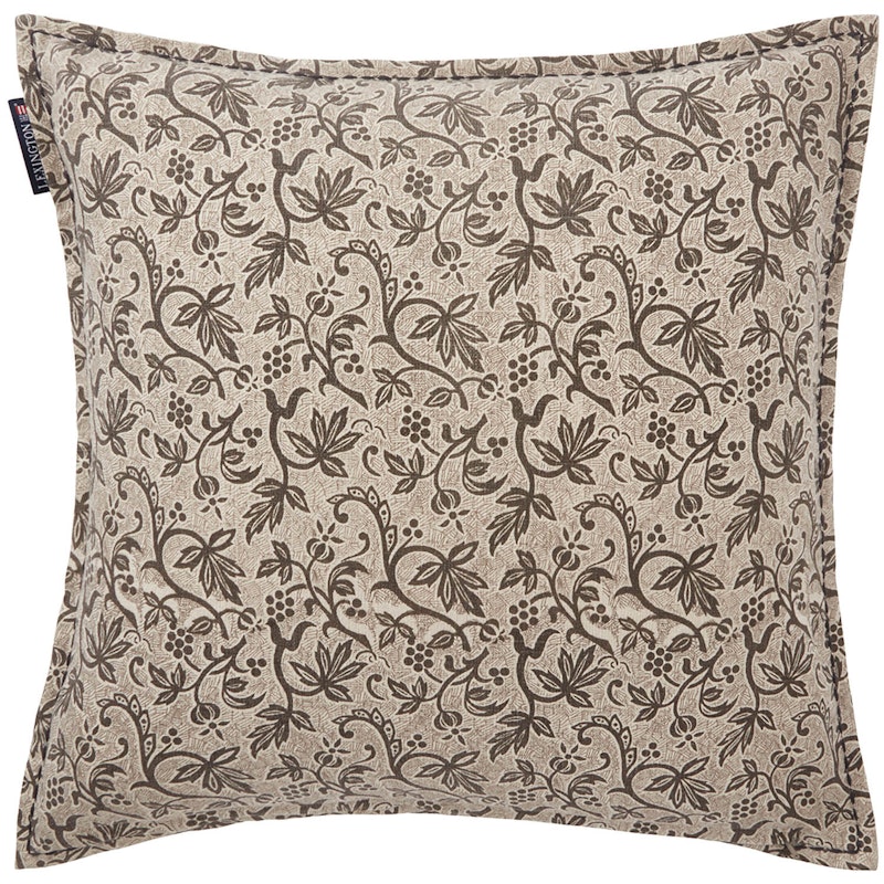 Grapevine Printed Recycled Cotton Kuddfodral 50x50 cm, Brun/Beige