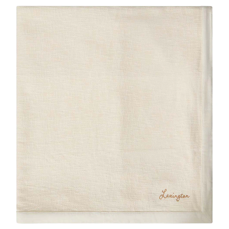 Herringbone Överkast 160x240 cm, Ljusbeige