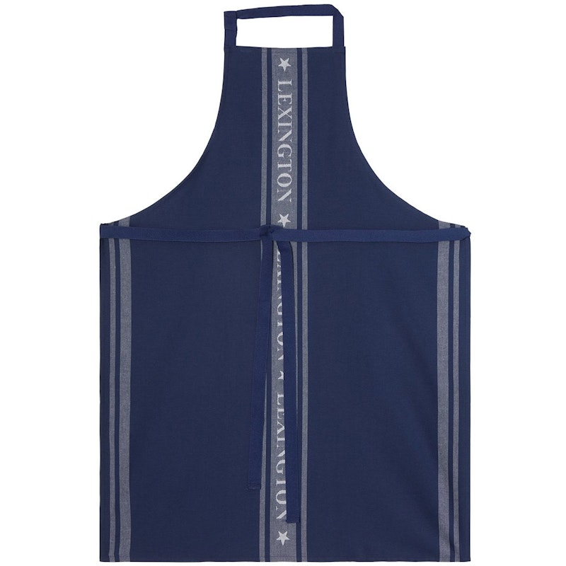 Icons Cotton Jacquard Star Förkläde, Vit / Dress Blue
