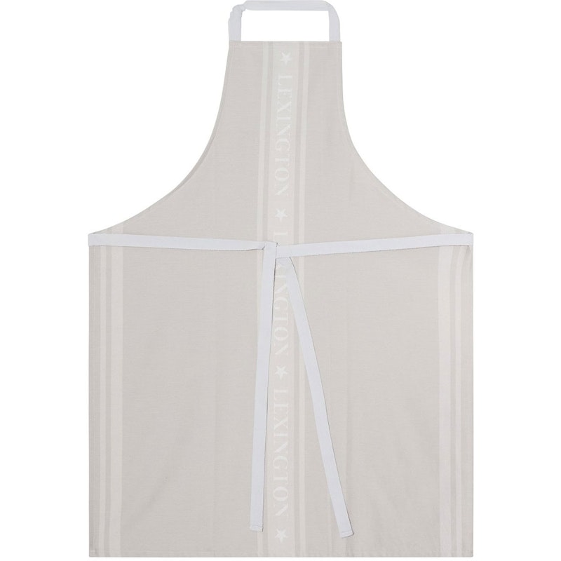 Icons Cotton Jacquard Star Förkläde, Vit / Beige