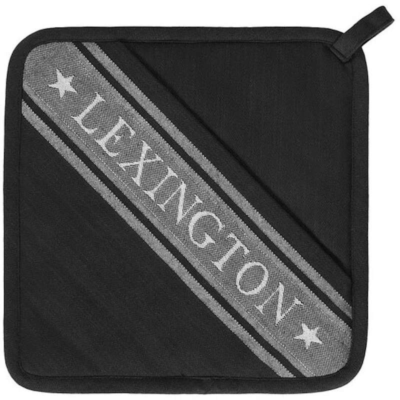 Icons Organic Cotton Jacquard Star Grytlapp, Svart / Vit