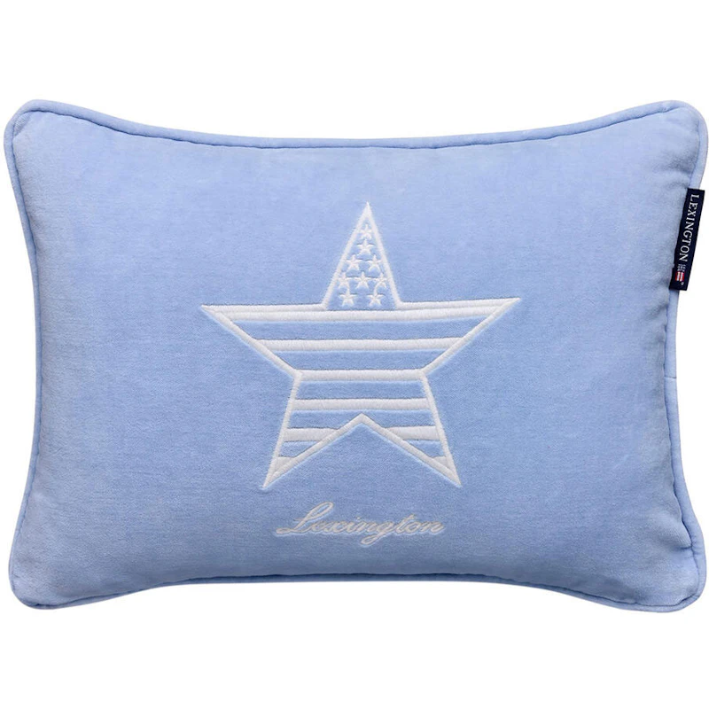 Kids Organic Cotton Velvet Kuddfodral 30x40 cm, Blå