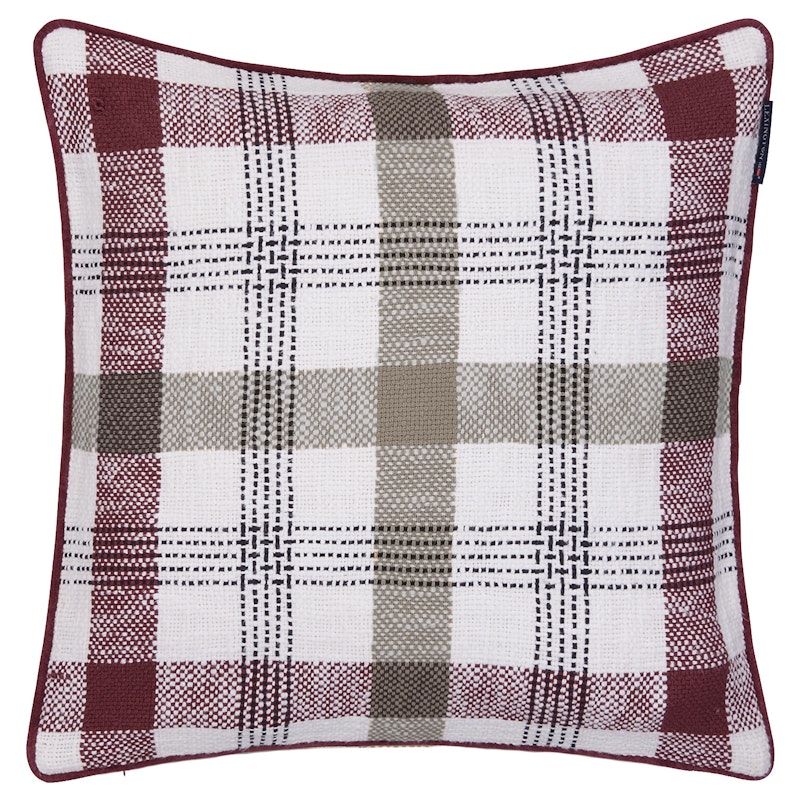 Kuddfodral 50x50 cm, Stone/Vinröd