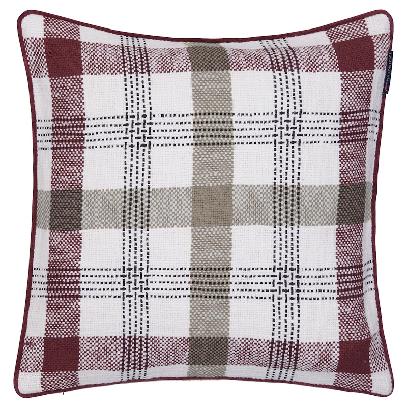 Kuddfodral 50x50 cm, Stone/Vinröd