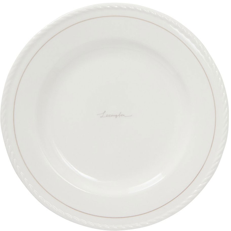 Lexington Porcelain Desserttallrik 22 cm 4-pack, Vit / Beige