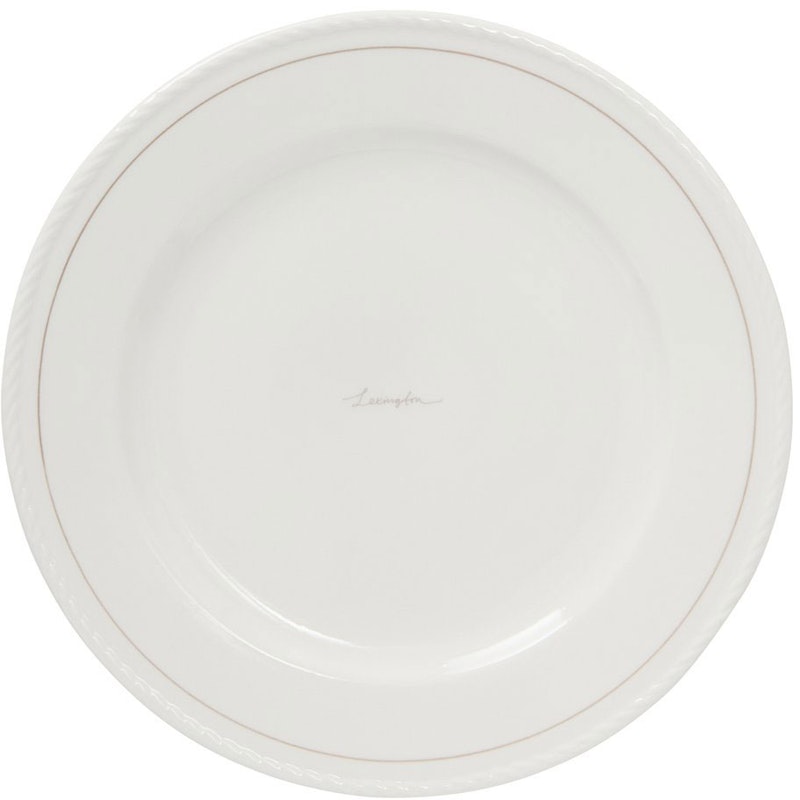 Lexington Porcelain Middagstallrik 27,5 cm 4-pack, Vit / Beige