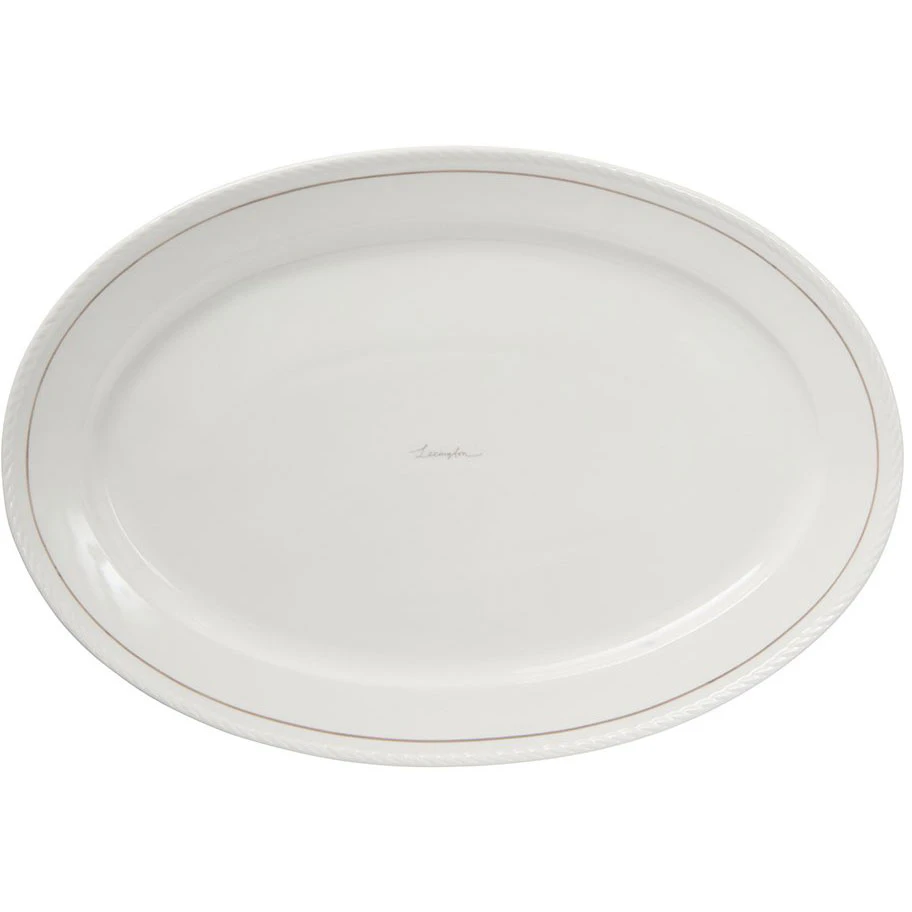 Lexington Porcelain Fat Oval Vit / Beige - Uppl&auml;ggningsfat Porslin Vit - 10008116-1620-ONE