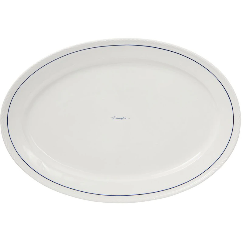 Lexington Porcelain Fat Oval, Vit / Mörkblå