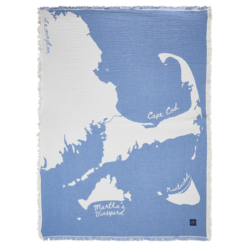 Filt med kartmotiv 160x200 cm