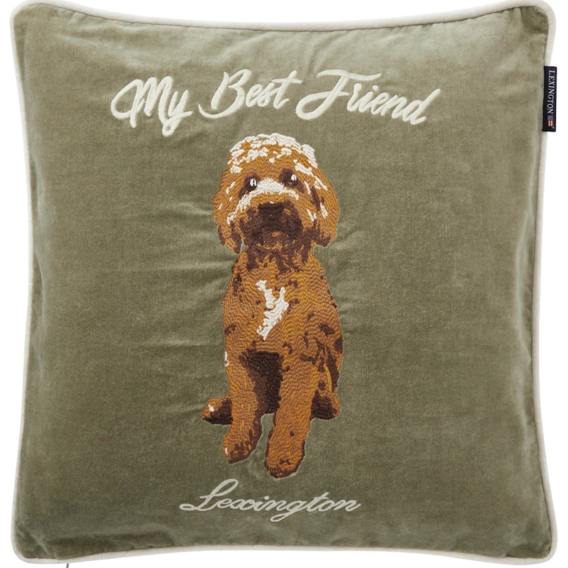 My Best Friend Organic Cotton Velvet Kuddfodral 50x50 cm, Oliv