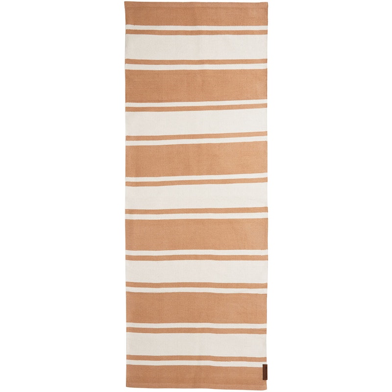 Organic Striped Cotton Matta 80x220 cm, Beige