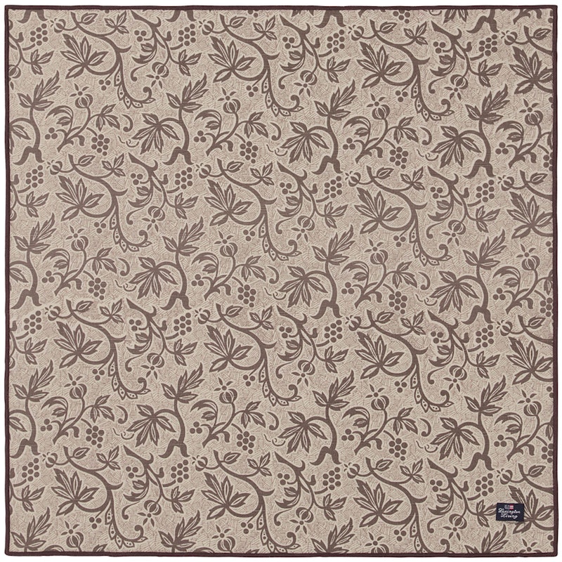 Printed Recycled Cotton Servett 50x50 cm, Brun/Beige