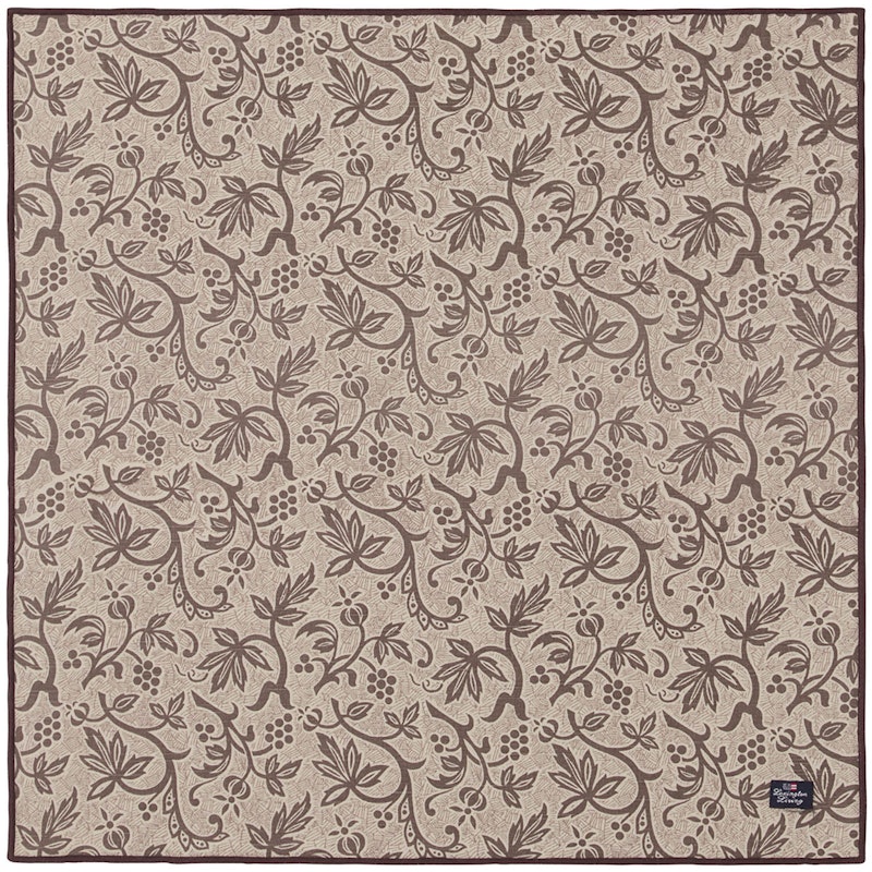 Printed Recycled Cotton Servett 50x50 cm, Brun/Beige