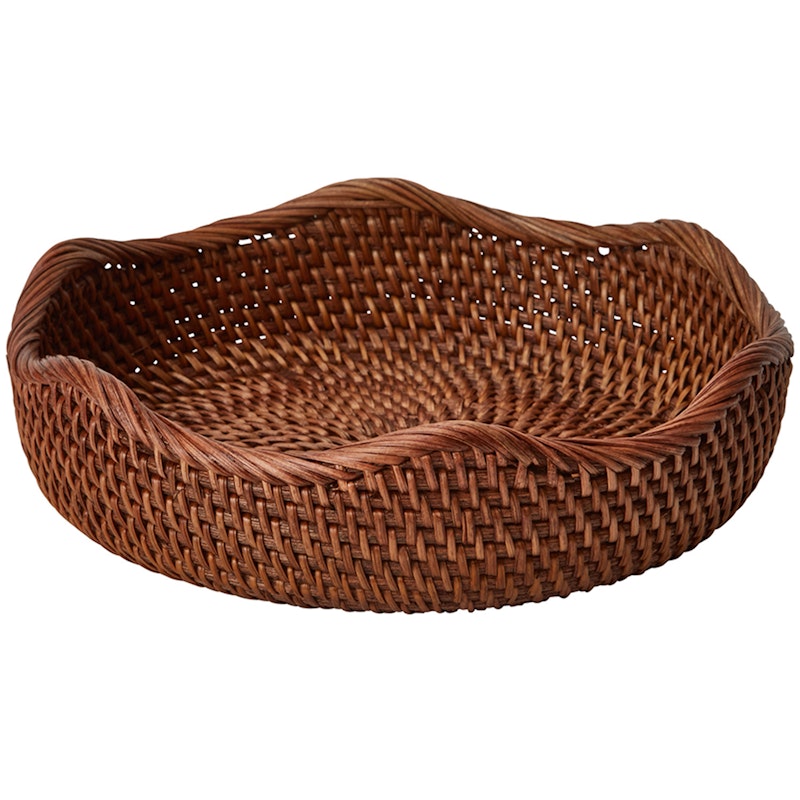 Rattan Wavy Korg Brun, S