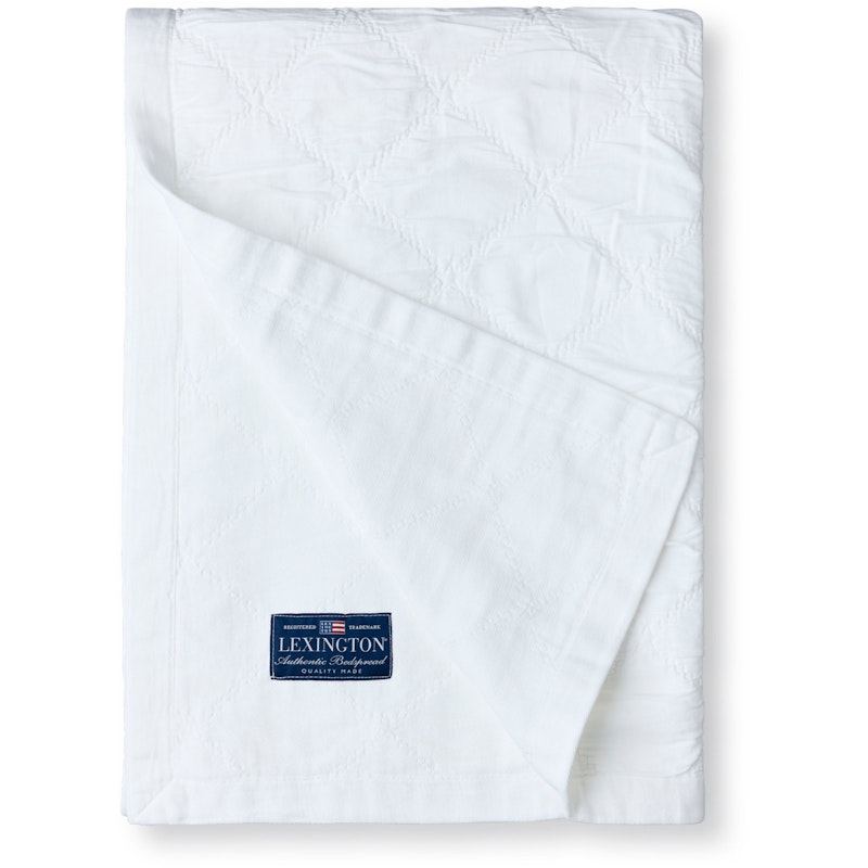 Signature Star Organic Cotton Quilted Överkast 160x240 cm, Vit