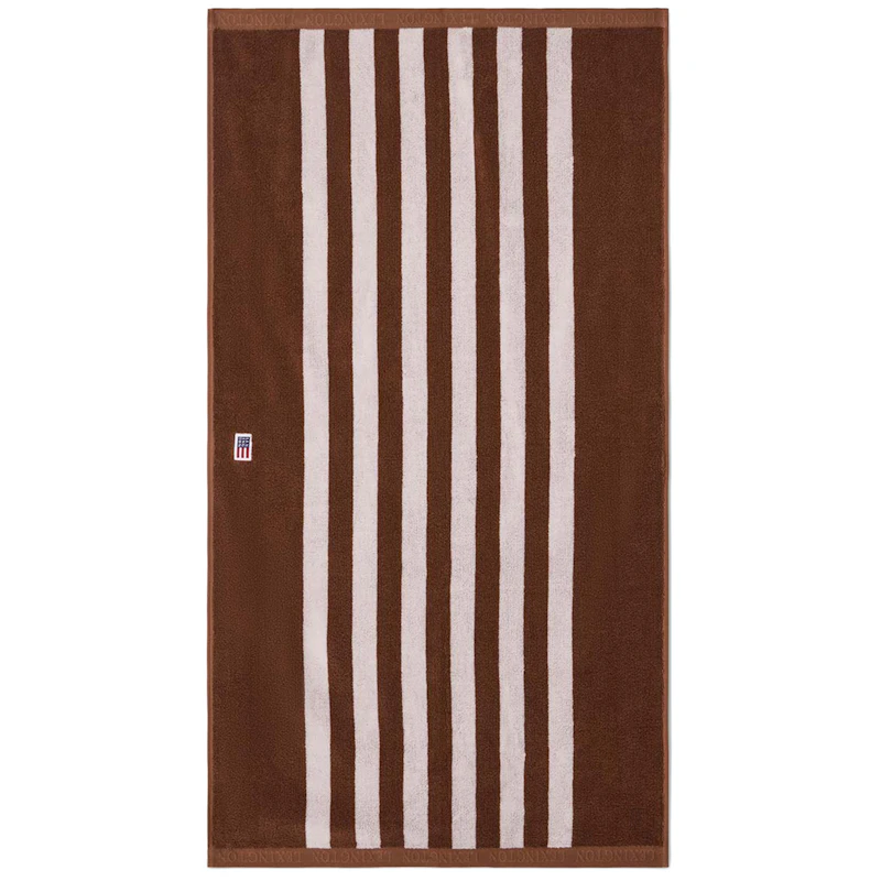 Randig Frottéhandduk 70x130 cm, Fudge / Snövit