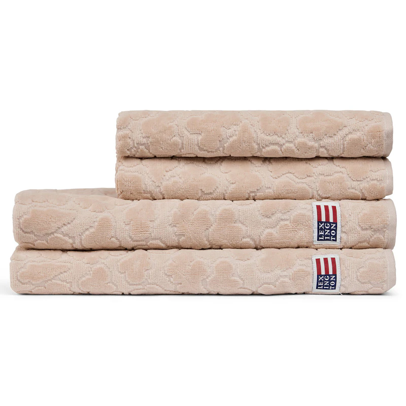 Velour Jacquard Leaves Handduk 70x130 cm