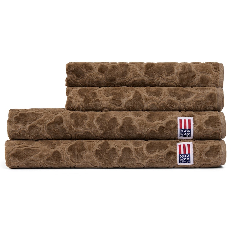 Velour Jacquard Leaves Handduk 50x70 cm