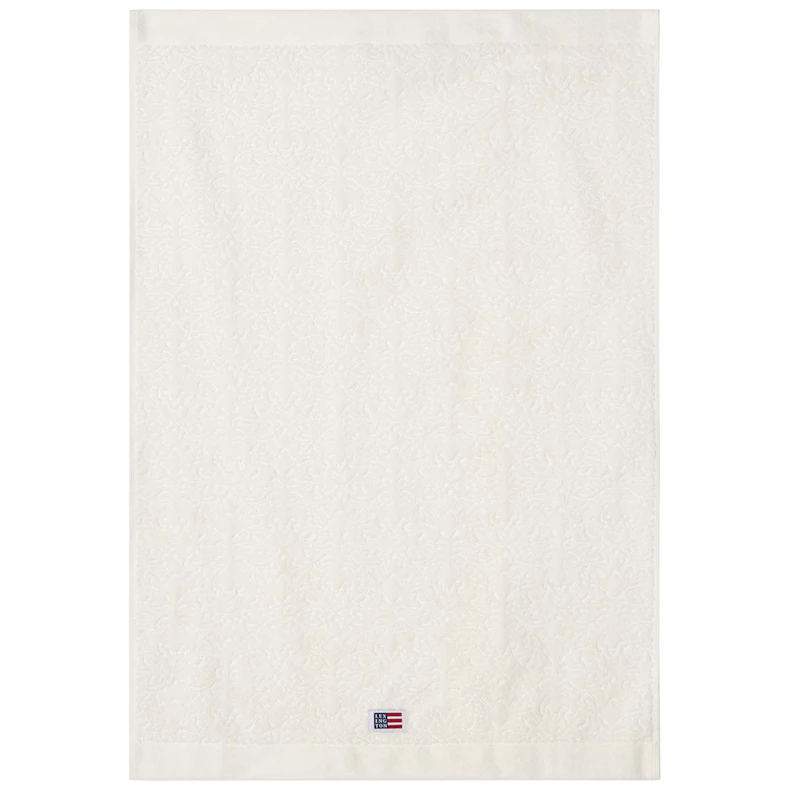 Jacquard Velourhandduk 50x70 cm, Snövit