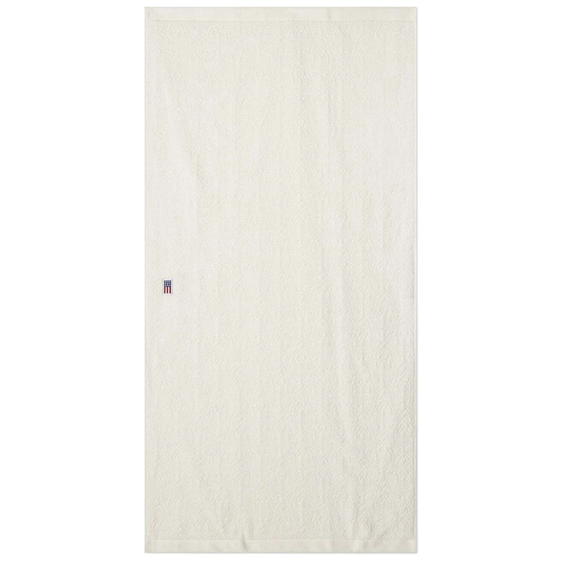 Jacquard Velourhandduk 70x130 cm, Snövit